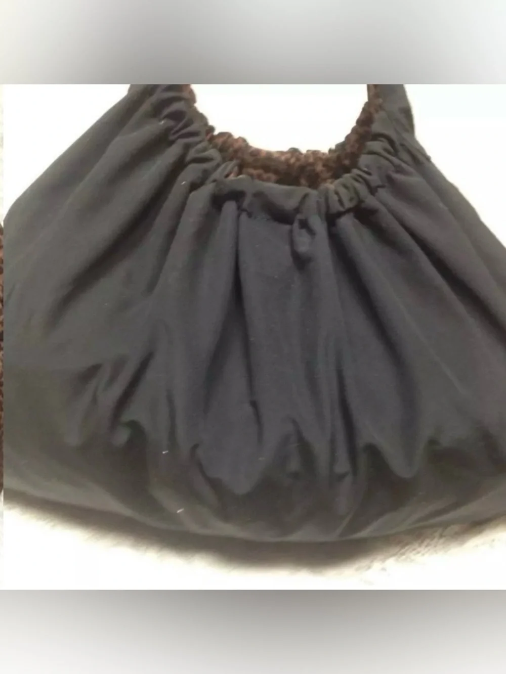 Bottega Veneta Reversible Black and Animal Print Tote Bag 20in x 14in x 6in (kft
